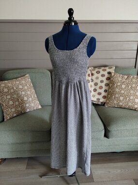 Old Navy | Dresses | Nwt Old Navy Puff Sleeve Tiered Blue Gingham Plaid Midi  Dress Xl Tall L Tall | Poshmark